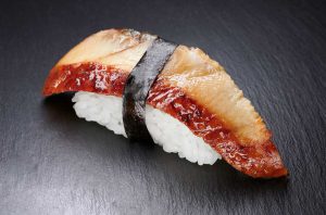 Sushi with smoked eel