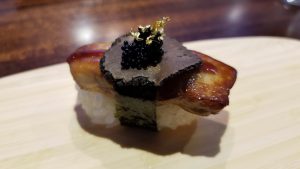 Sushi with black truffle